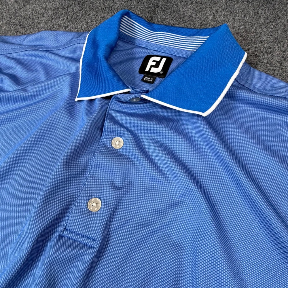 FootJoy ProDry‎ Mens Golf Polo Shirt Blue Country Club of Jackson Size Large